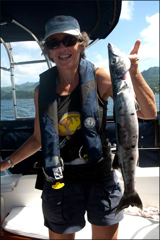 Ann Vanderhoof aboard Receta